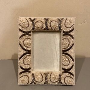 Gorgeous Bridal Pearl and Beaded Frame 5 x 5